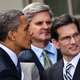 House Majority Leader Eric Cantor (R-Va., right) and others listen as President Barack Obama speaks with guests after a bill signing in the Rose Garden of the White House April 5, 2012, in Washington, D.C.
BRENDAN SMIALOWSKI/AFP/Getty Images
